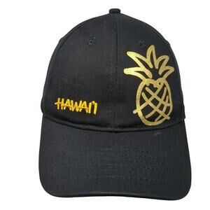 Hawaii Strapback Baseball Cap Black One Size Cotton Surfware Hawaiian Classics